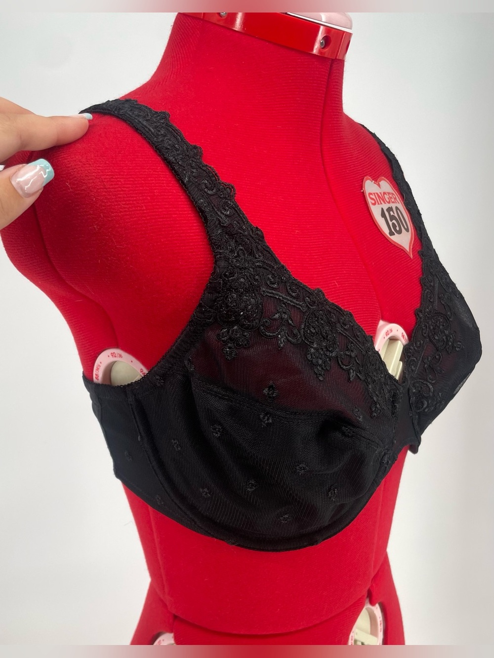 Bali Lace Desire Minimizer Underwire Bra 36D Style 3573 Embroidered Details - Picture 3 of 7